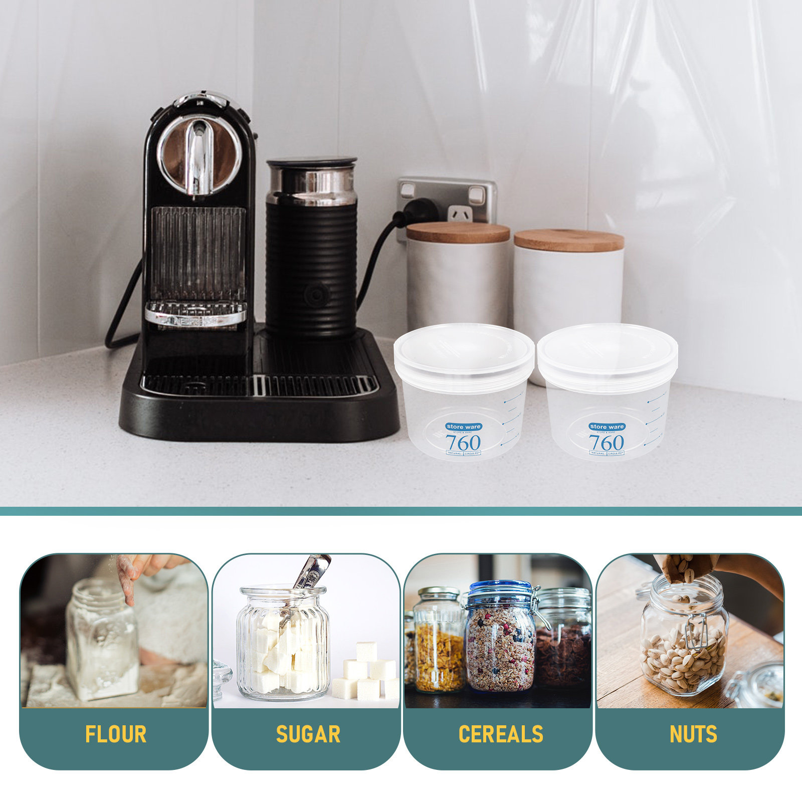 3Pcs Airtight Food Storage Jar - огляд і ціна Food Storage Airtight