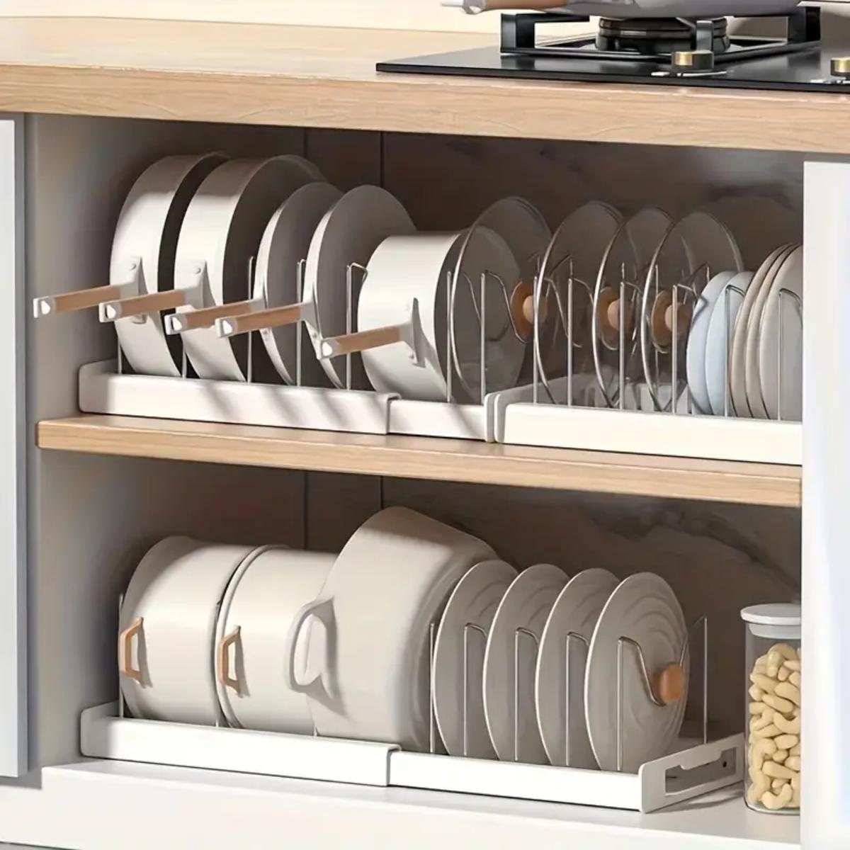 Expandable Kitchen Pot Pan Org - огляд і ціна Food Storage With Dividers