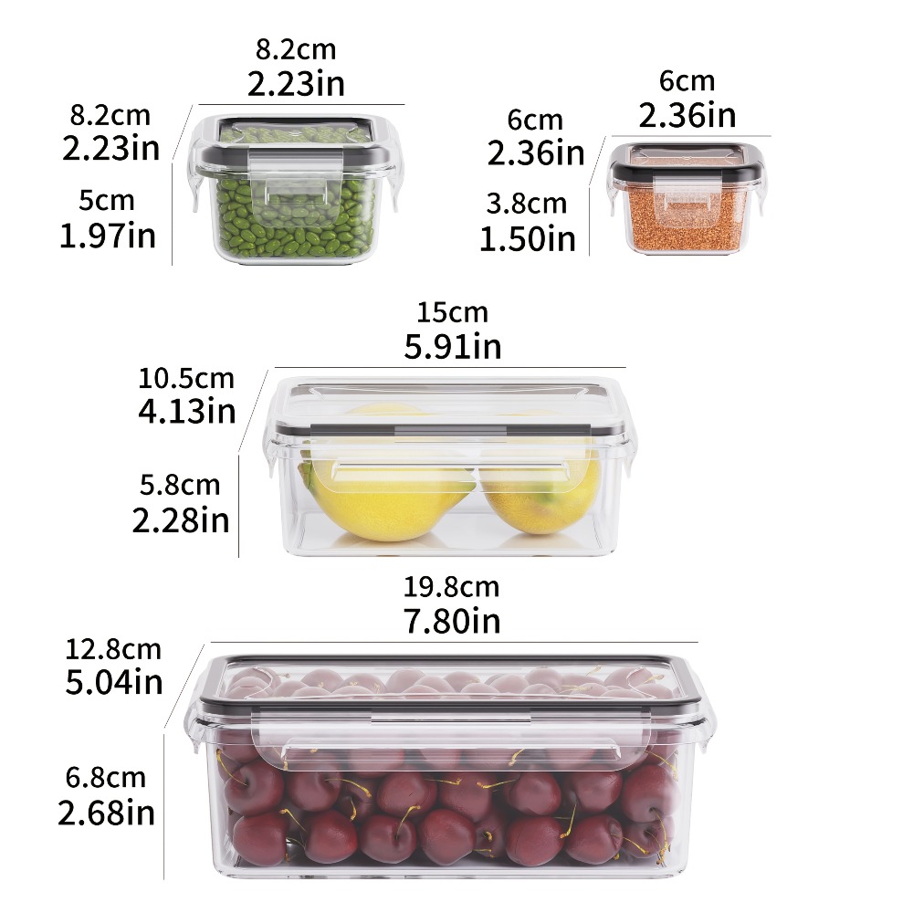 8-PC BPA-Free Airtight Food Co - огляд і ціна Food Storage Freezer Containers