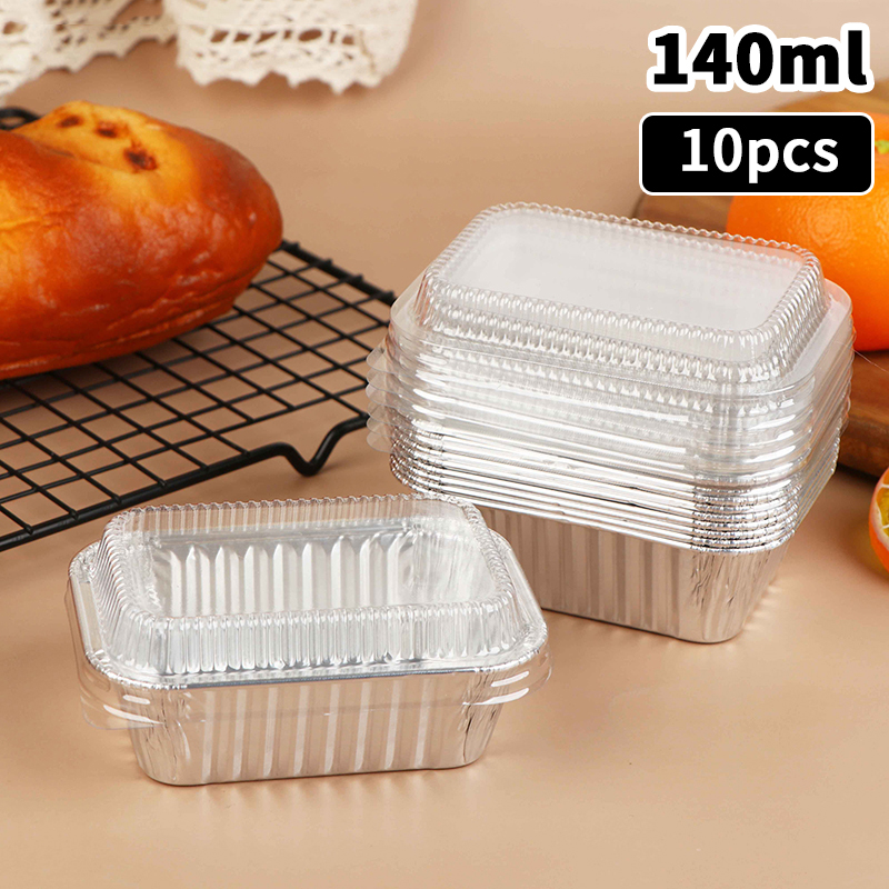 10Pcs Disposable Rectangular A - огляд і ціна Food Storage Aluminum Containers