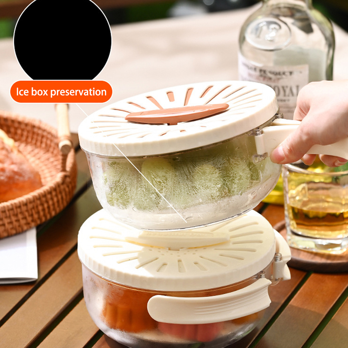 New Draining Basket With Lid 2 - огляд і ціна Food Storage With Colander
