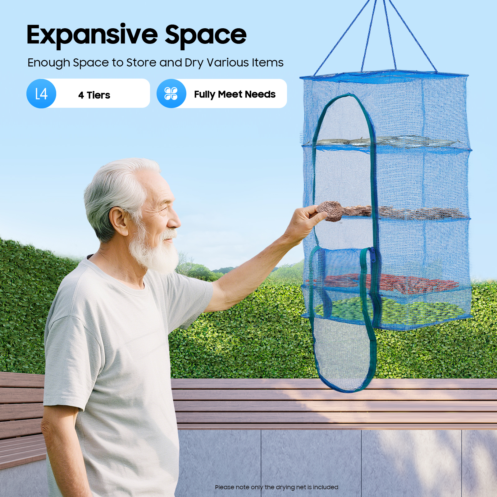 4-Tier Hanging Drying Net Rack - огляд і ціна Food Storage Net