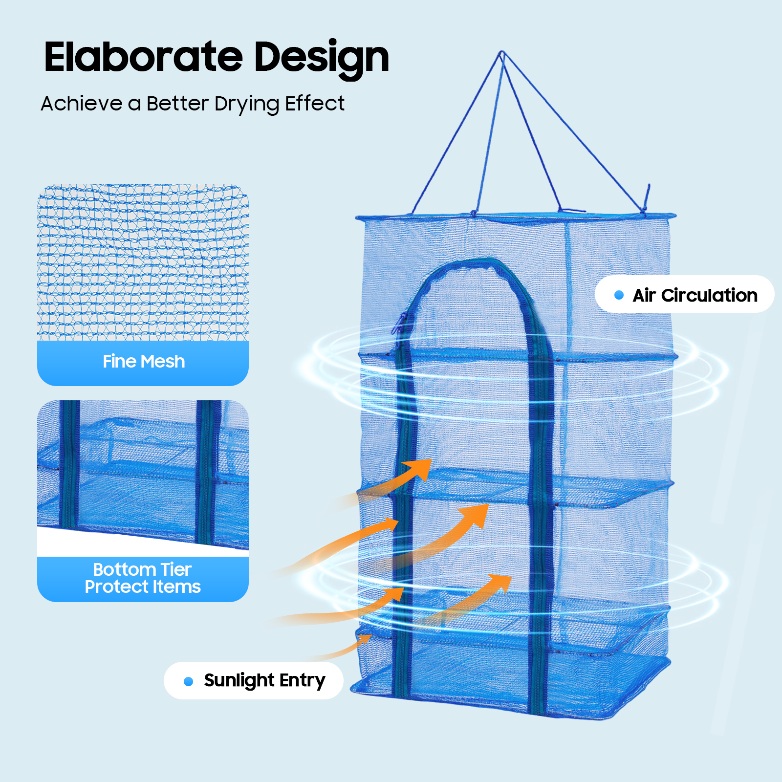 4-Tier Hanging Drying Net Rack - огляд і ціна Food Storage Net