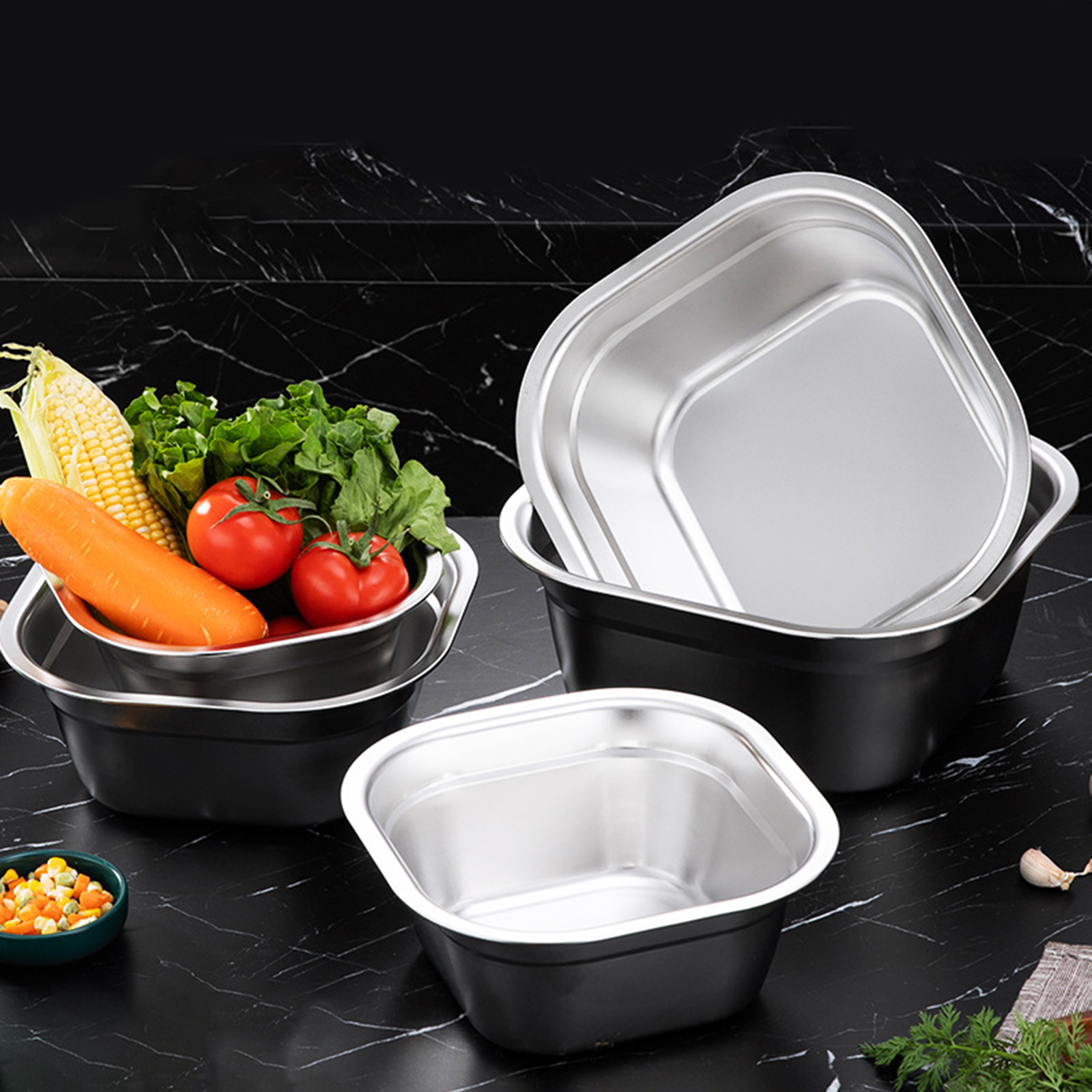 Stainless Steel Square Basin V - огляд і ціна Food Storage Stainless Steel