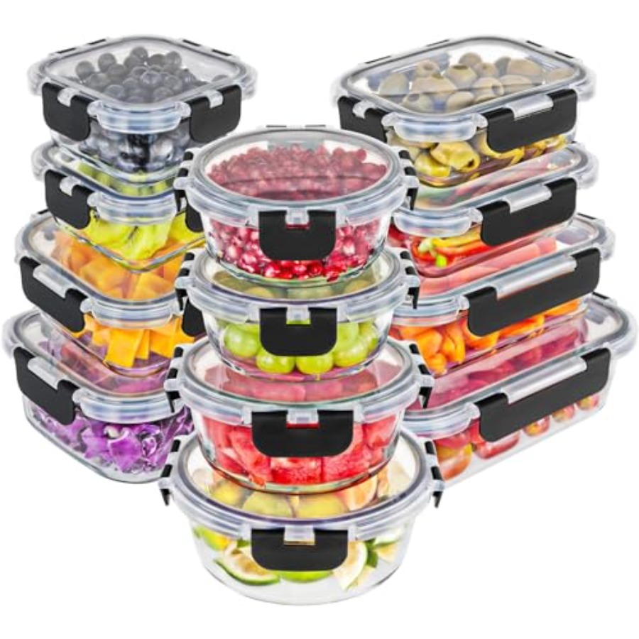 Premium Borosilicate Glass Foo - огляд і ціна Food Storage Aluminum Containers