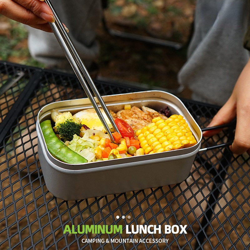 Camping Lunch Box Steaming Rac - огляд і ціна Food Storage Aluminum Containers