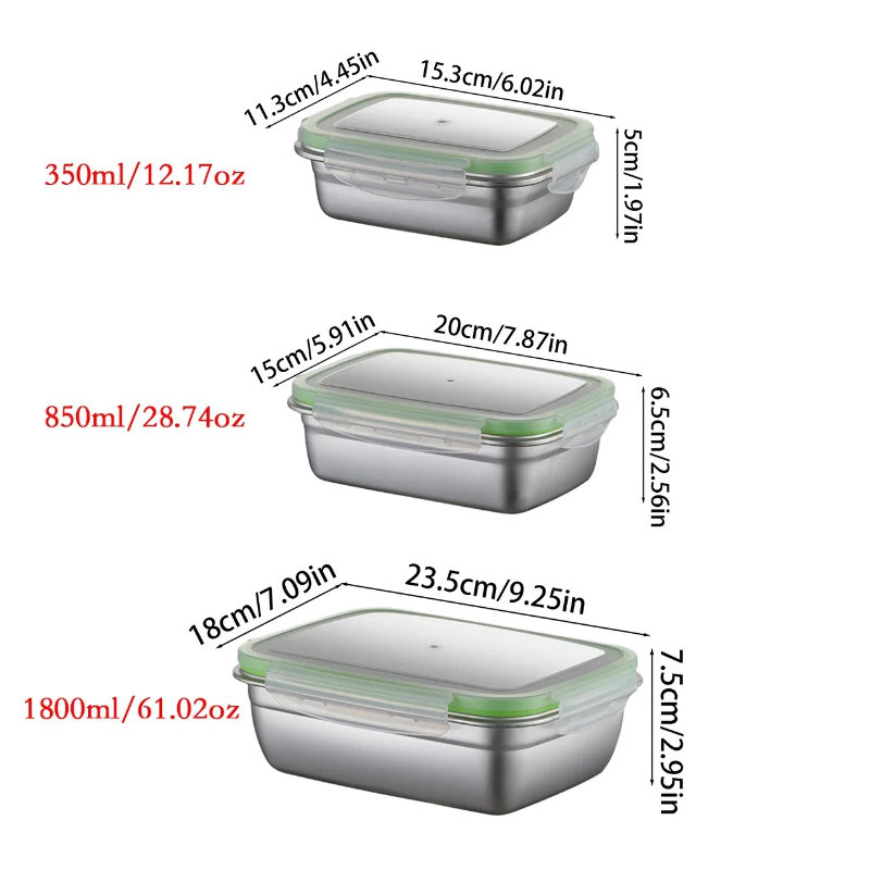 304 Stainless Steel Lunch Box  - огляд і ціна Food Storage Oven Safe