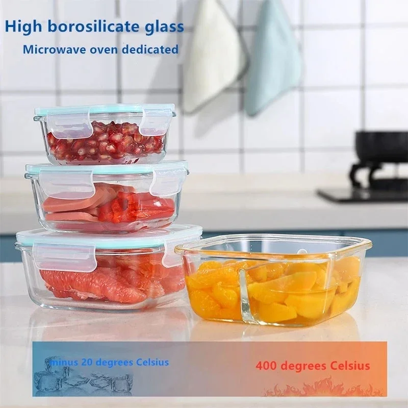 Glass Fresh-Keeping Box high B - огляд і ціна Food Storage Oven Safe