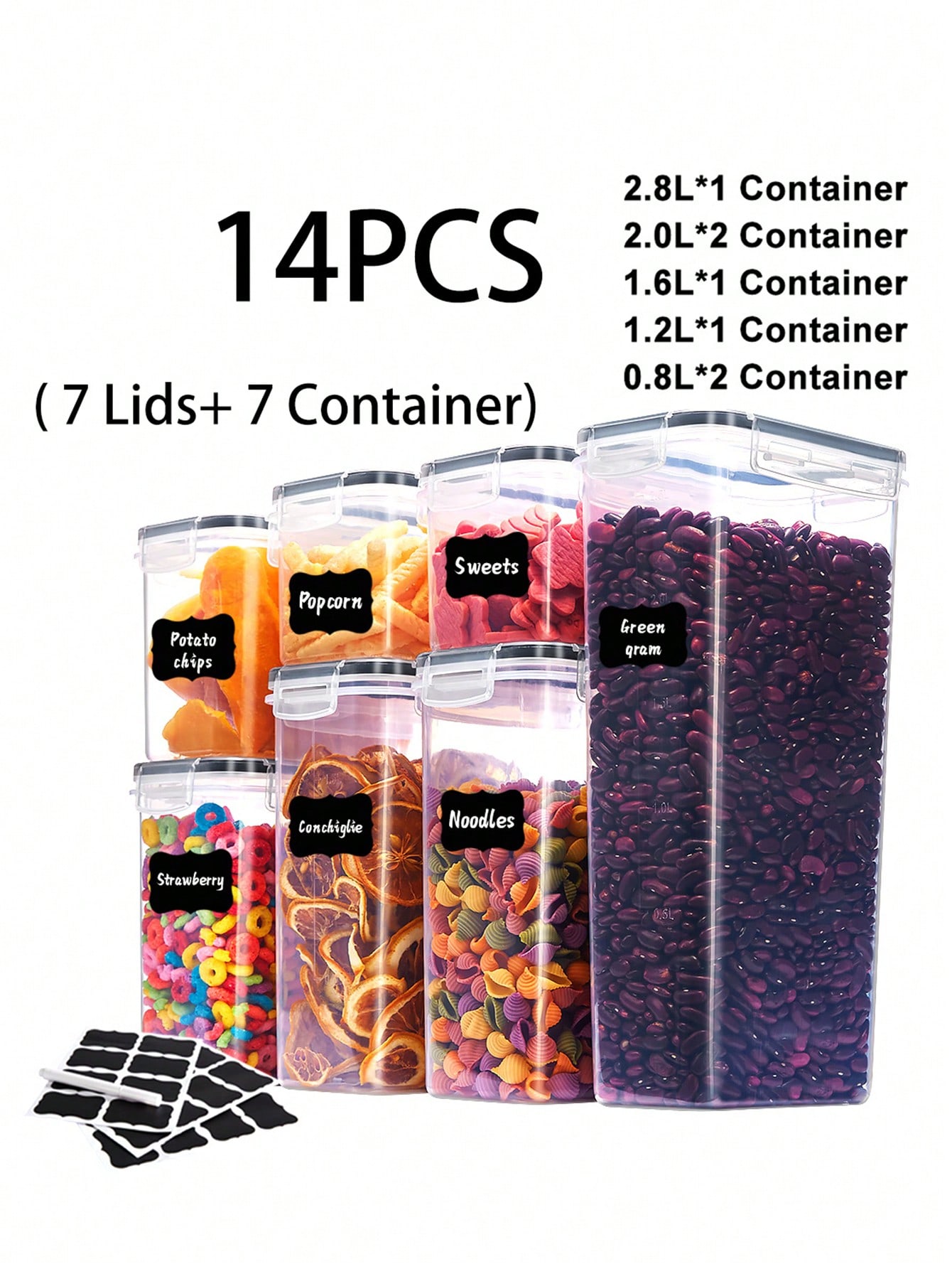 18pcs Storage And Organization - огляд і ціна Food Storage Jar Labels