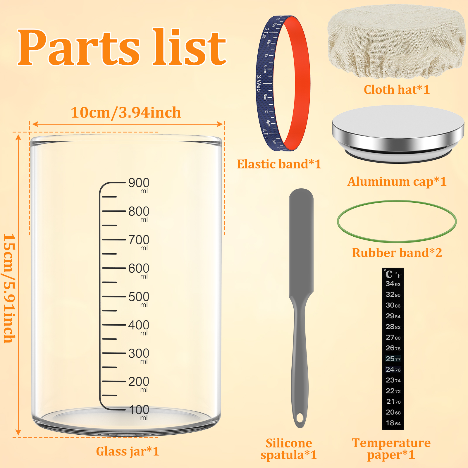 Sourdough Starter Jar Kit 900m - огляд і ціна Food Storage Kits