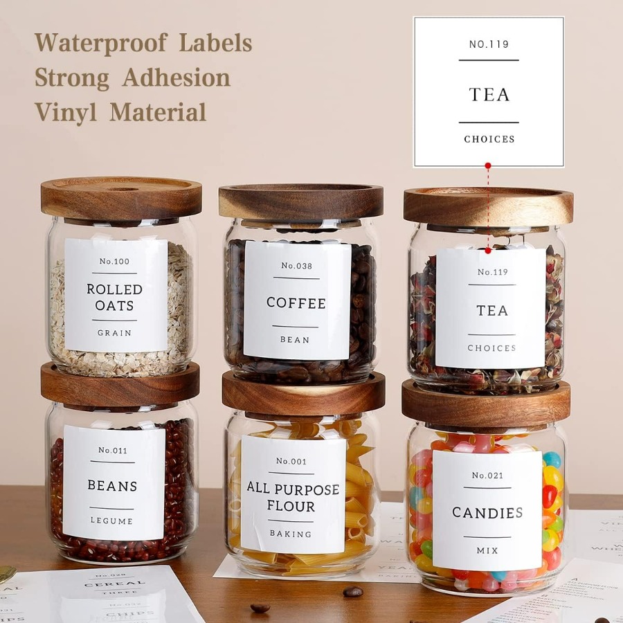 16 OZ Stackable Glass Food Sto - огляд і ціна Food Storage Jar Labels