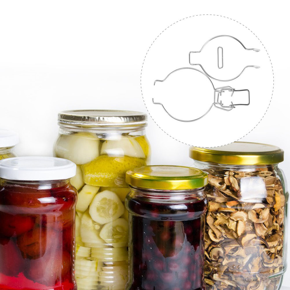 12Pcs Glass Jar Wire Clamps St - огляд і ціна Food Storage Stainless Steel