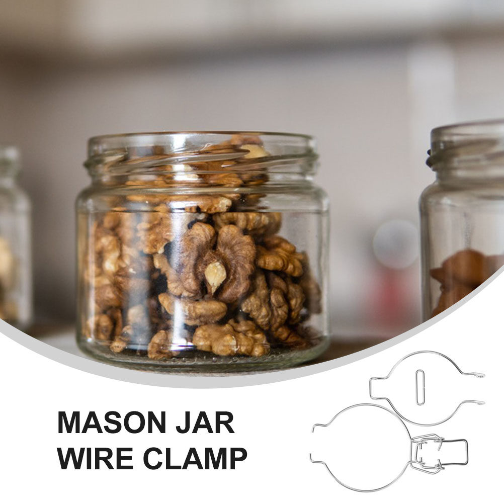 12Pcs Glass Jar Wire Clamps St - огляд і ціна Food Storage Stainless Steel