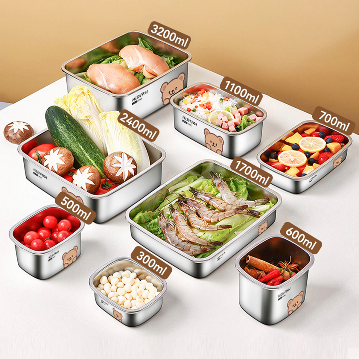 304 Stainless Steel Food Stora - огляд і ціна Food Storage With Dividers
