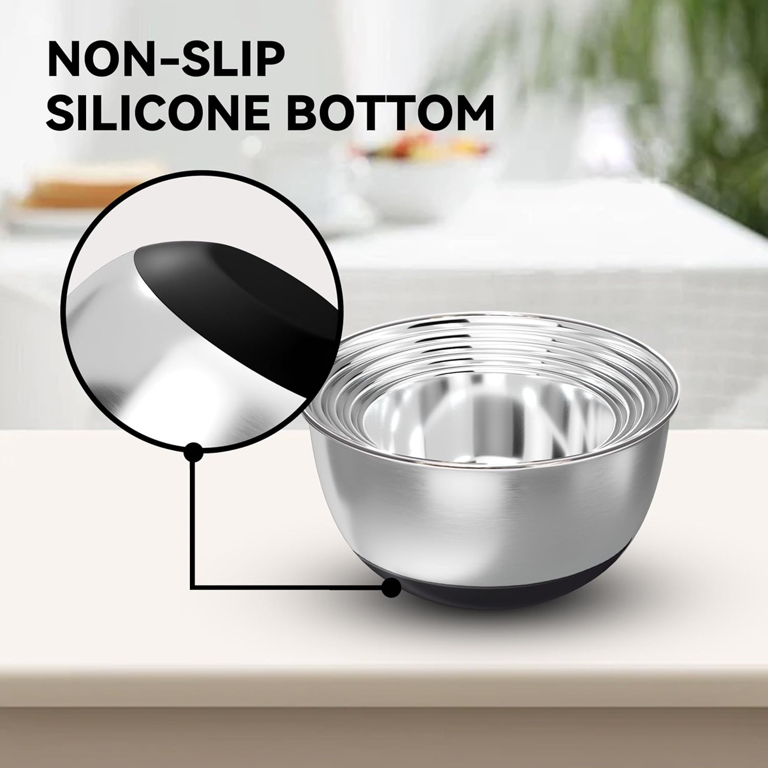 Stainless Steel Mixing Bowls w - огляд і ціна Food Storage Stainless Steel