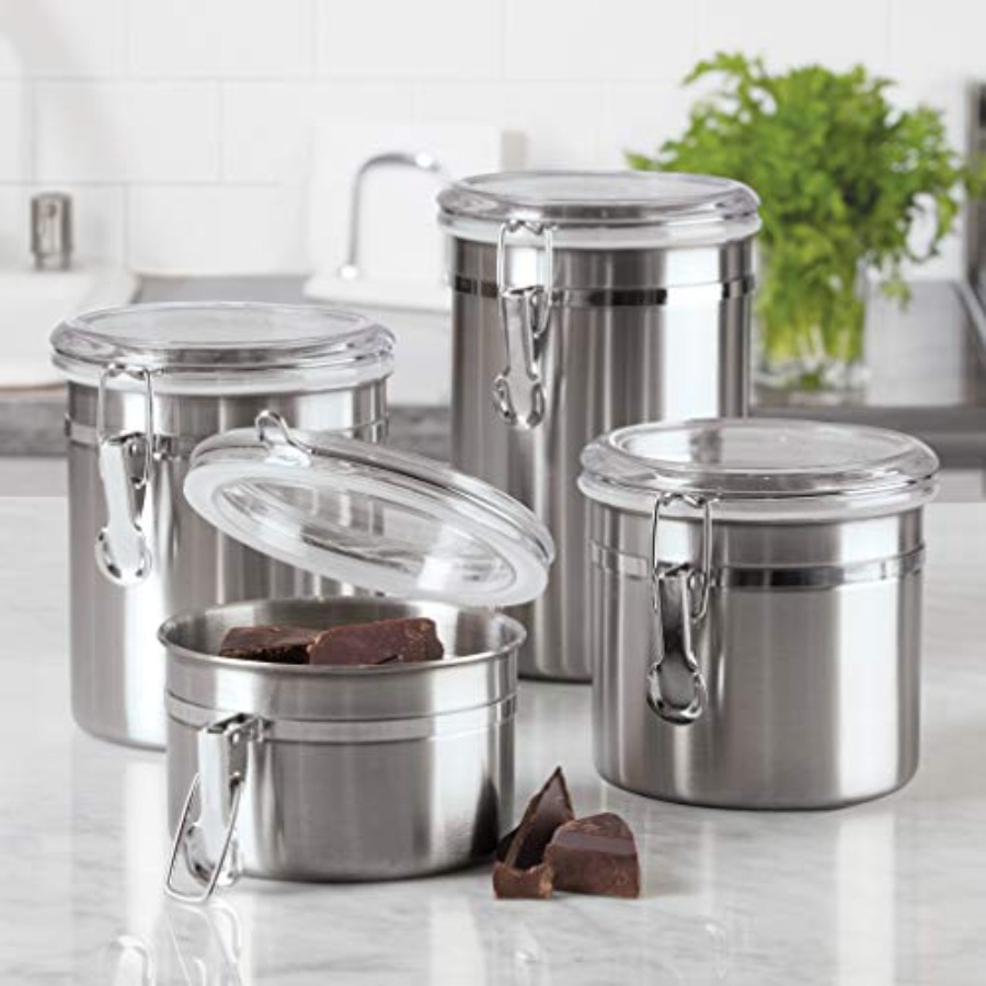 Set of 4 Stainless Steel Kitch - огляд і ціна Set Food Storage