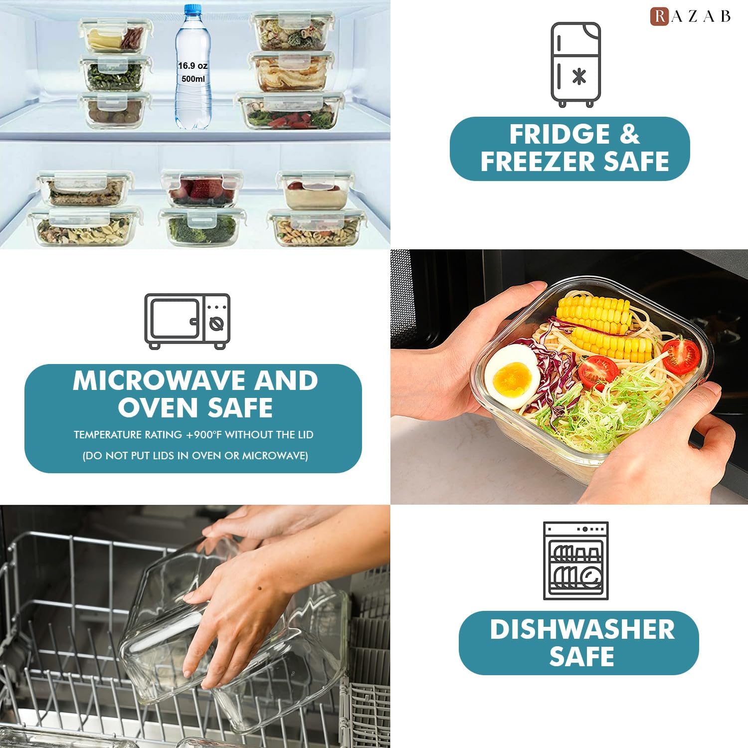 24 Pc Airtight Glass Food Stor - огляд і ціна Food Storage Freezer Containers