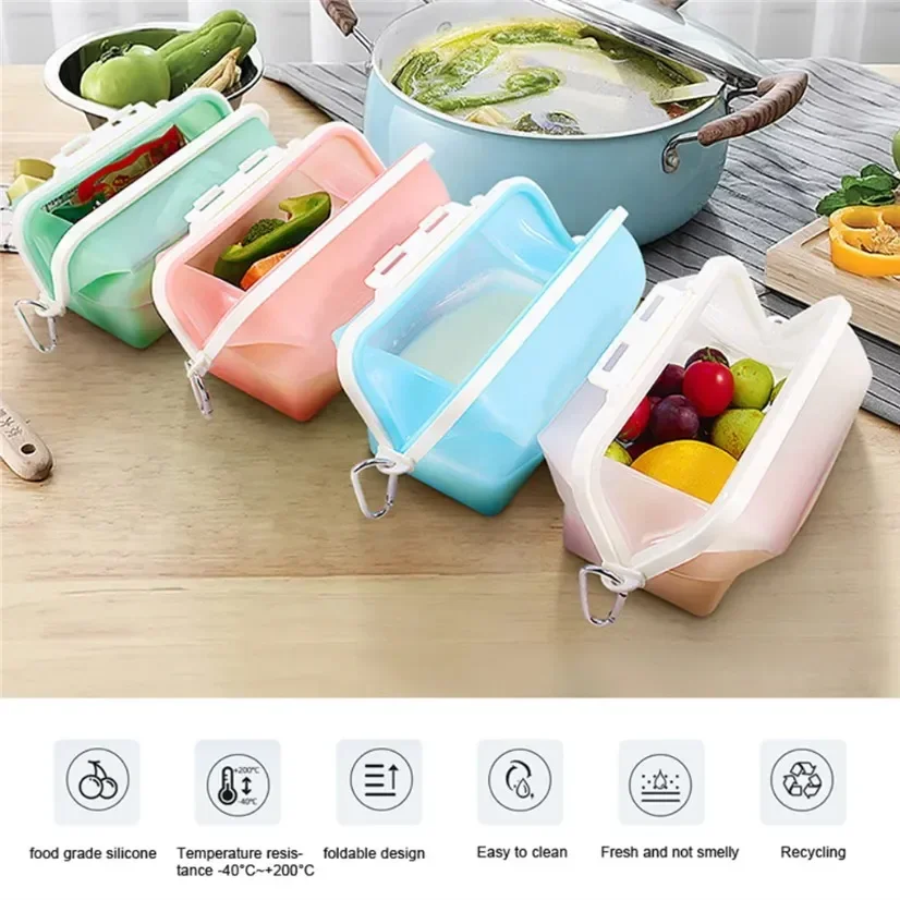 Silicone Travel Premium Reusab - огляд і ціна Food Storage Oven Safe