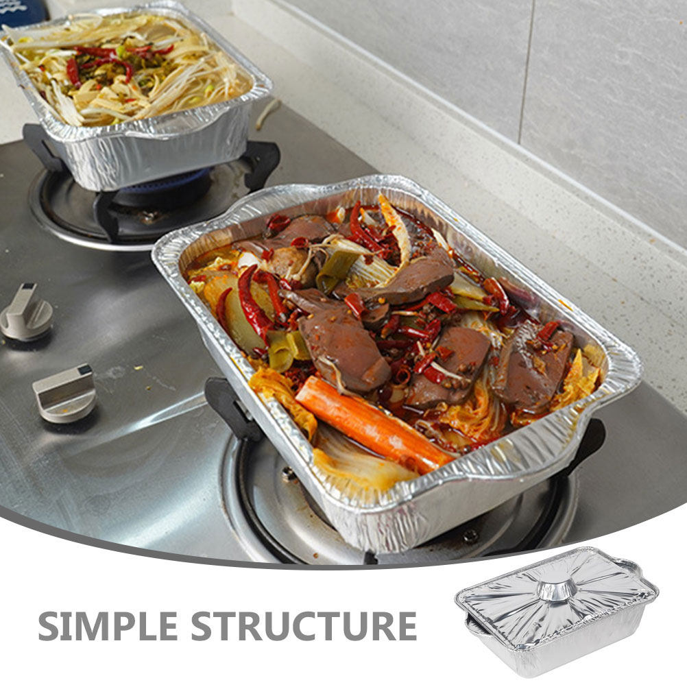 3Pcs Tinfoil Pots Aluminum Foi - огляд і ціна Food Storage Aluminum Containers