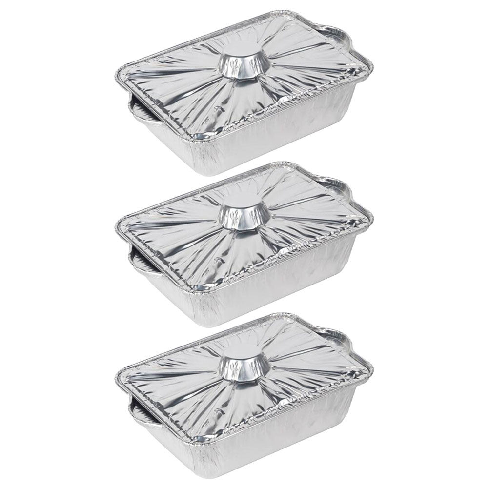 3Pcs Tinfoil Pots Aluminum Foi - огляд і ціна Food Storage Aluminum Containers