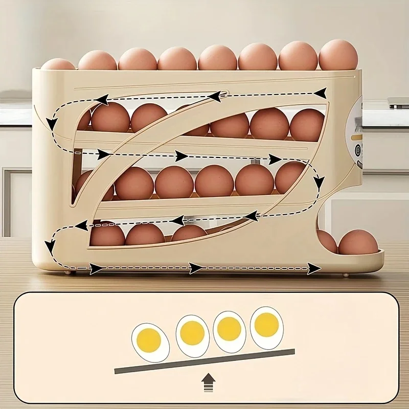 3 Tier Rolling Egg Storage Box - огляд і ціна Food Storage With Dividers