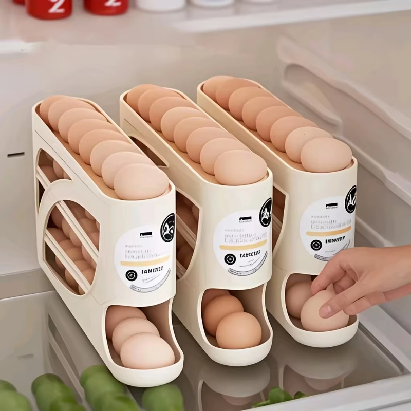 3 Tier Rolling Egg Storage Box - огляд і ціна Food Storage With Dividers