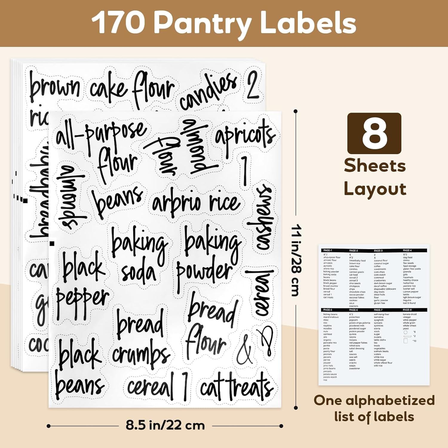 170 Food Pantry Labels for Kit - огляд і ціна Food Storage Jar Labels
