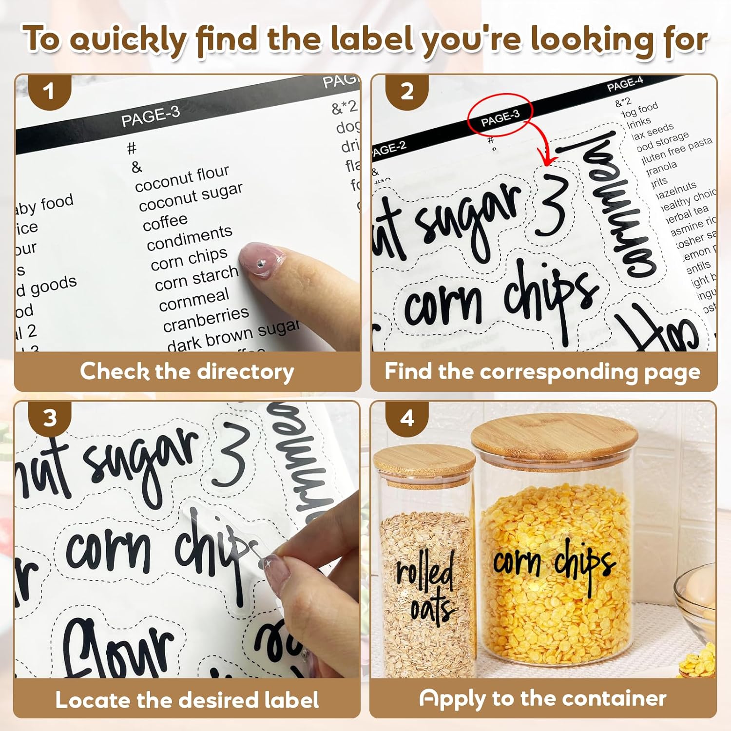 170 Food Pantry Labels for Kit - огляд і ціна Food Storage Jar Labels