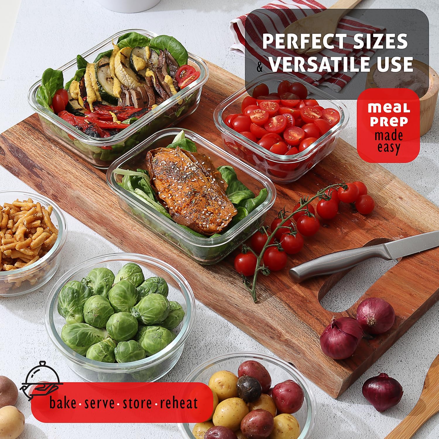 48-Piece Glass Food Storage Co - огляд і ціна Food Storage Oven Safe