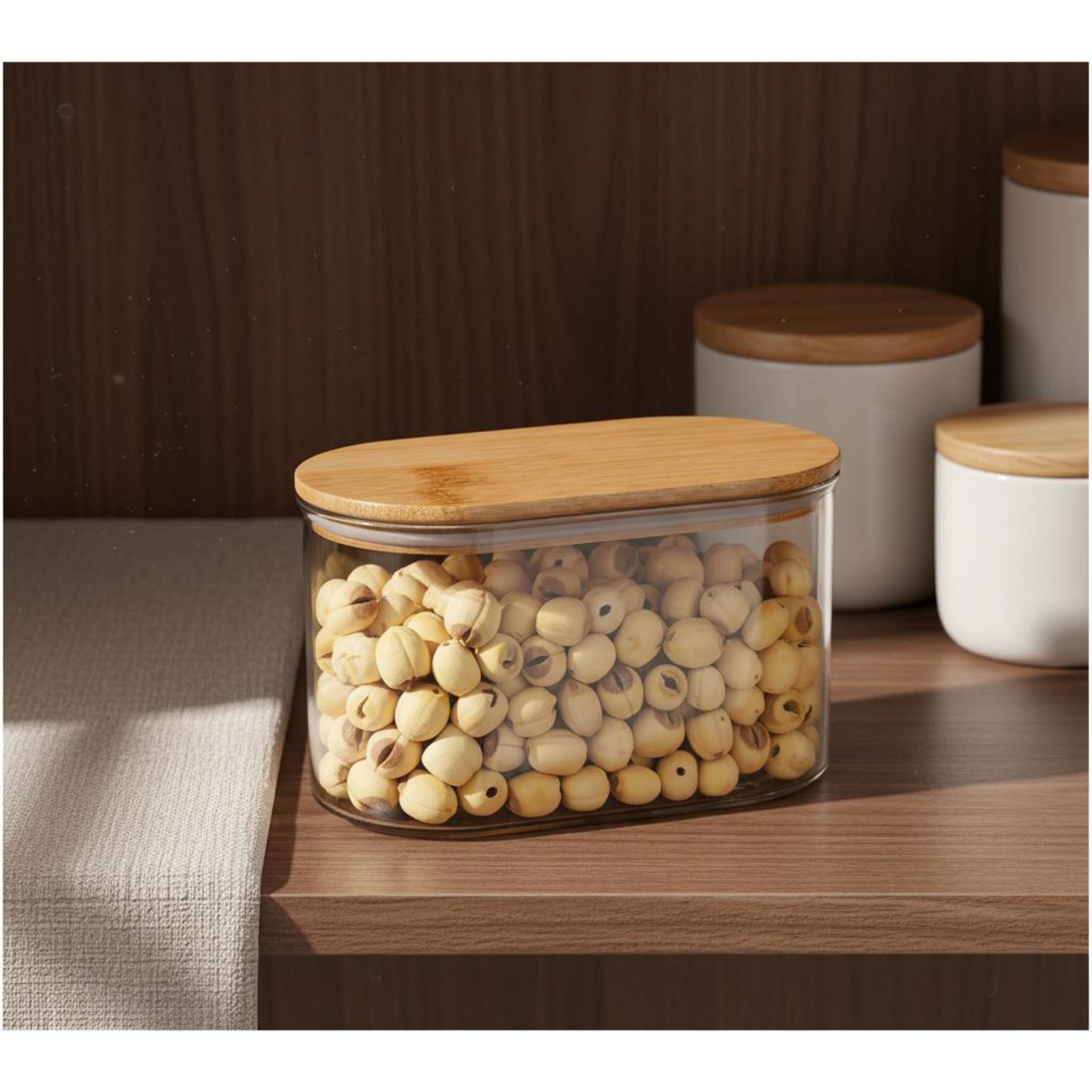Bamboo Lid Storage Jar Include - огляд і ціна Food Storage Pantry