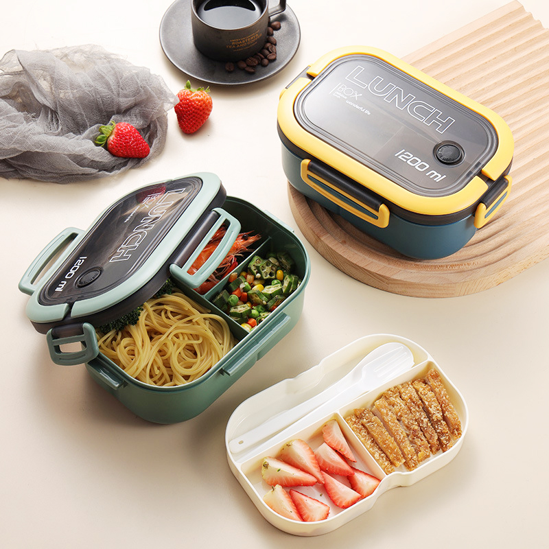 Single Double-layer Lunch Box  - огляд і ціна Food Storage With Compartments