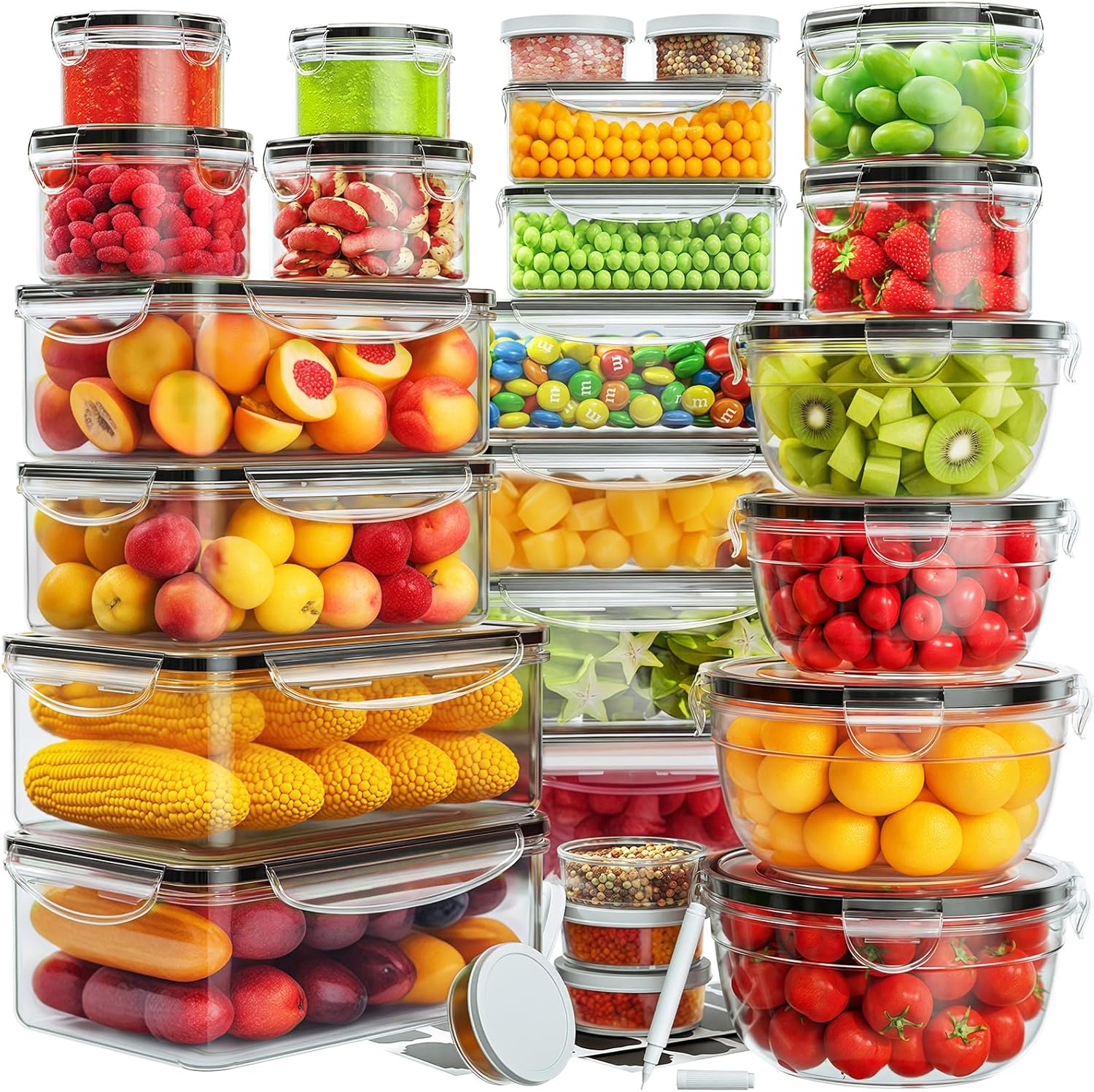 52 PCS Food Storage Containers - огляд і ціна Food Storage Airtight