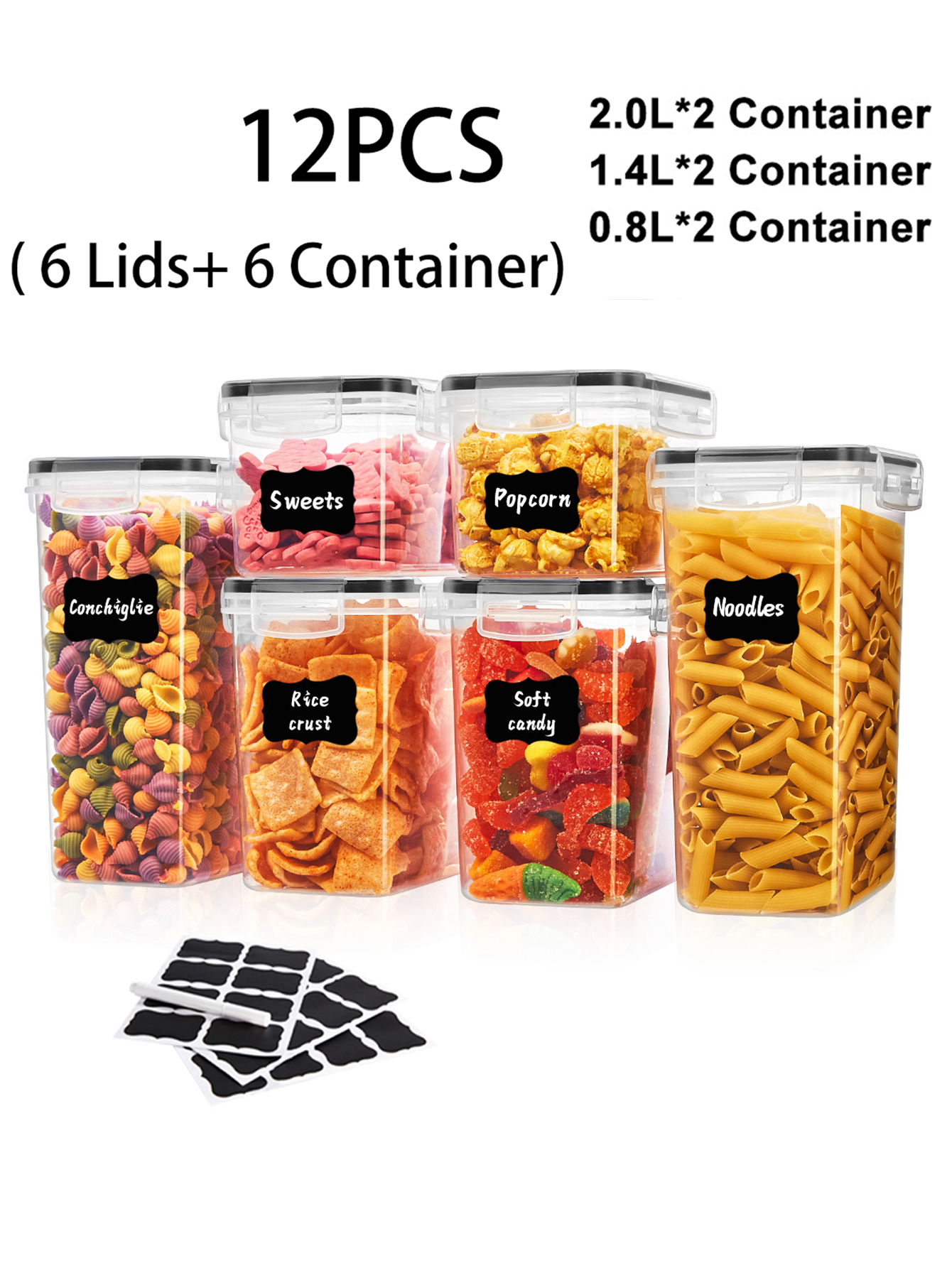 12pcs，Airtight food storage co - огляд і ціна Food Storage Jar Labels