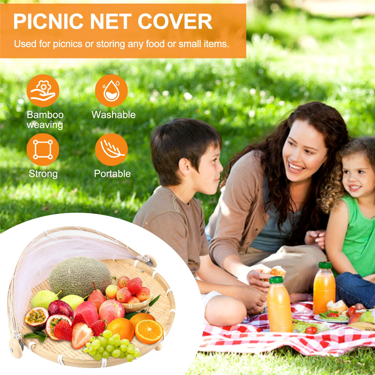 Hand-Woven Food Tent Basket Tr - огляд і ціна Food Storage Net