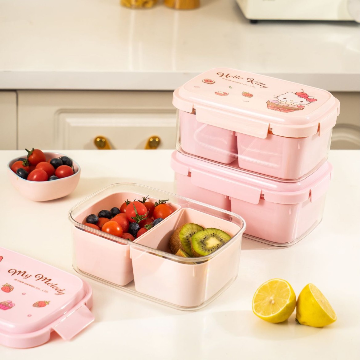 Sanrio Hello Kitty Bento Lunch - огляд і ціна Food Storage With Compartments