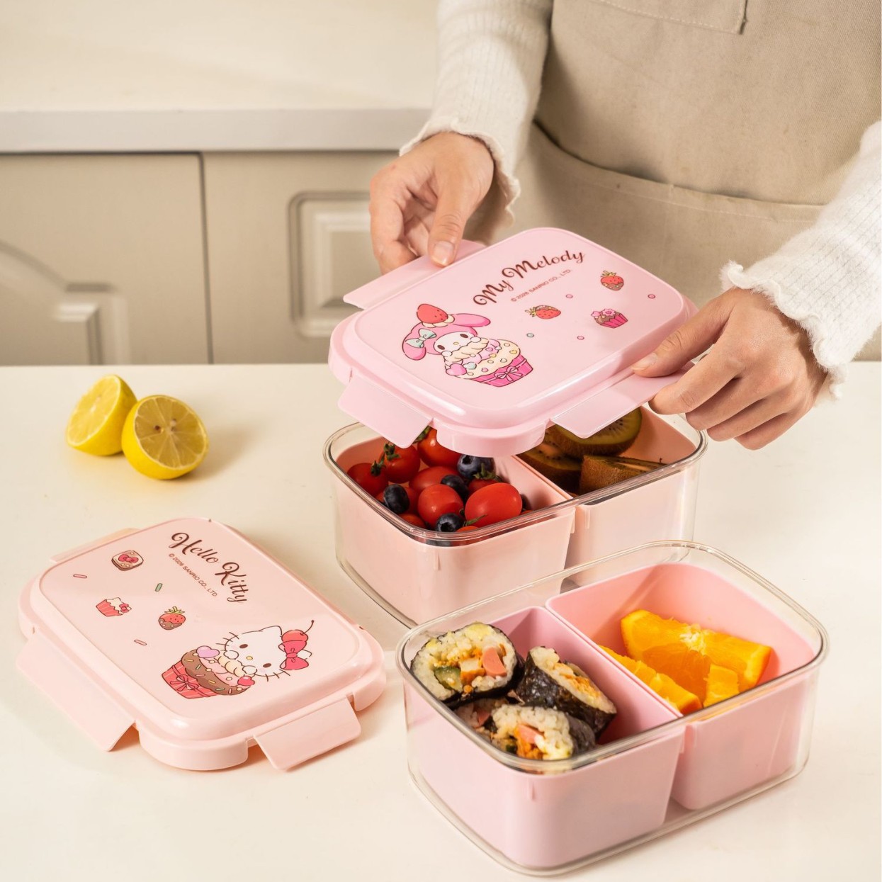 Sanrio Hello Kitty Bento Lunch - огляд і ціна Food Storage With Compartments