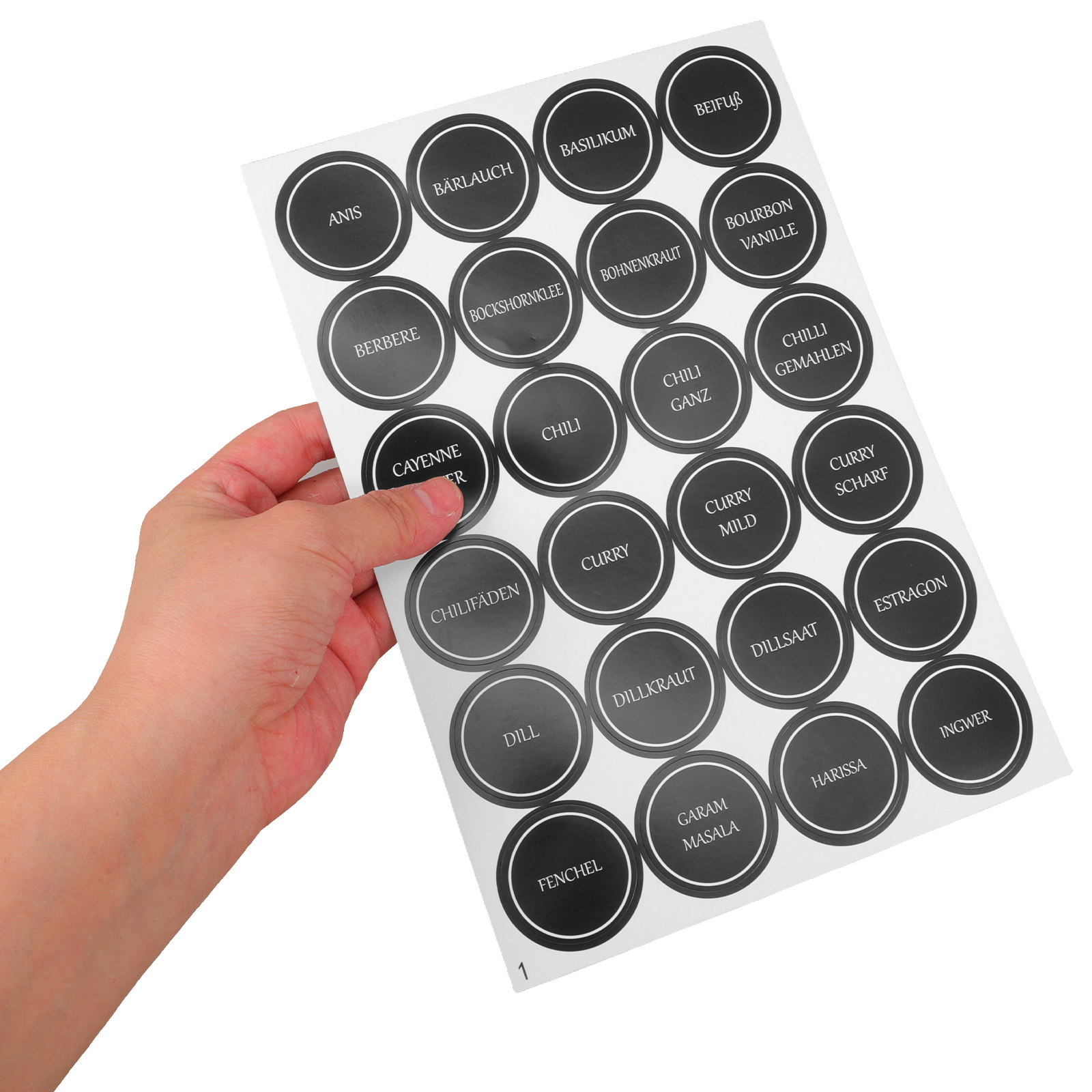 6 Sheets Round Spice Jar Label - огляд і ціна Food Storage Jar Labels