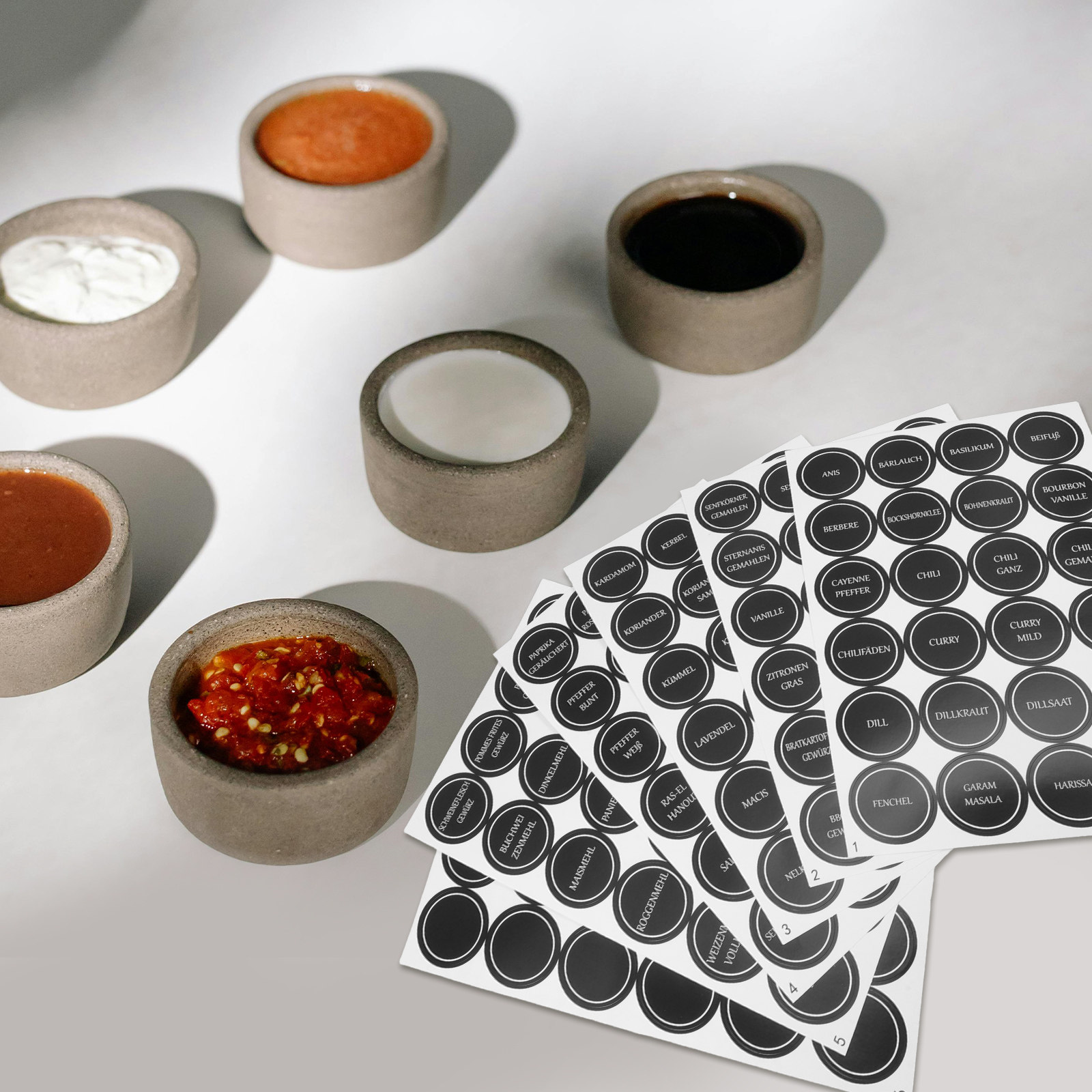 6 Sheets Round Spice Jar Label - огляд і ціна Food Storage Jar Labels
