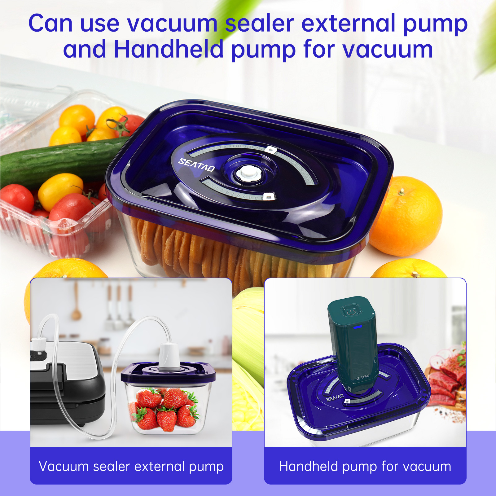 SEATAO Glass Food Storage Cont - огляд і ціна Food Storage With Colander