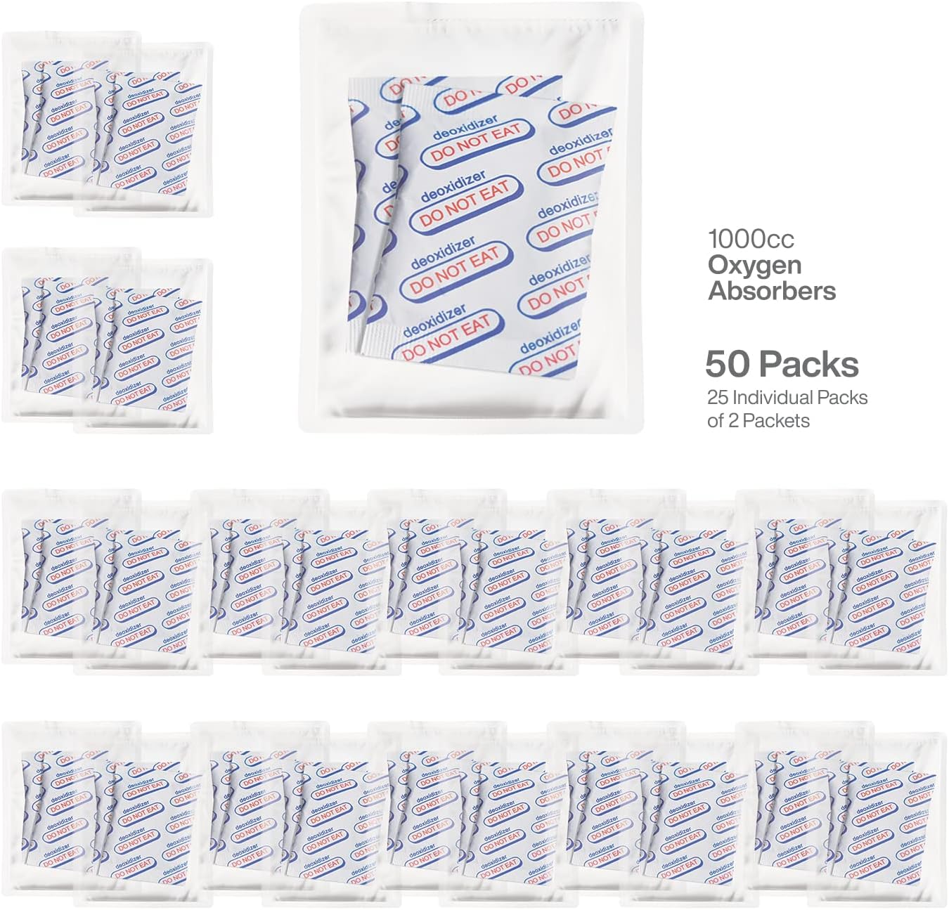 1000cc Oxygen Absorbers (50 Pa - огляд і ціна Food Storage For Long Term