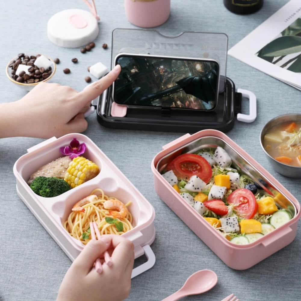 Double-layer Lunch Box 1pc Por - огляд і ціна Food Storage With Compartments