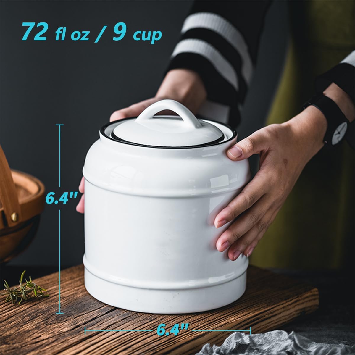 9cup/72oz Ceramic Jar for Dry  - огляд і ціна Food Storage Airtight