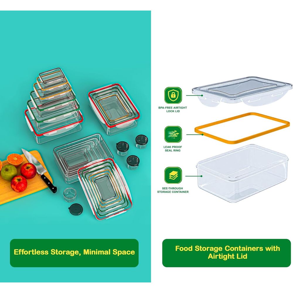 70 Pcs Large Food Storage Cont - огляд і ціна Set Food Storage