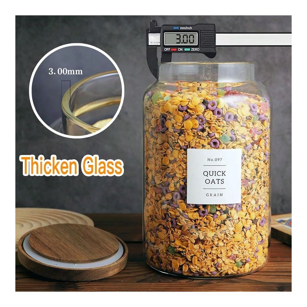 Of 2 Large Glass Flour And Sug - огляд і ціна Food Storage Jar Labels