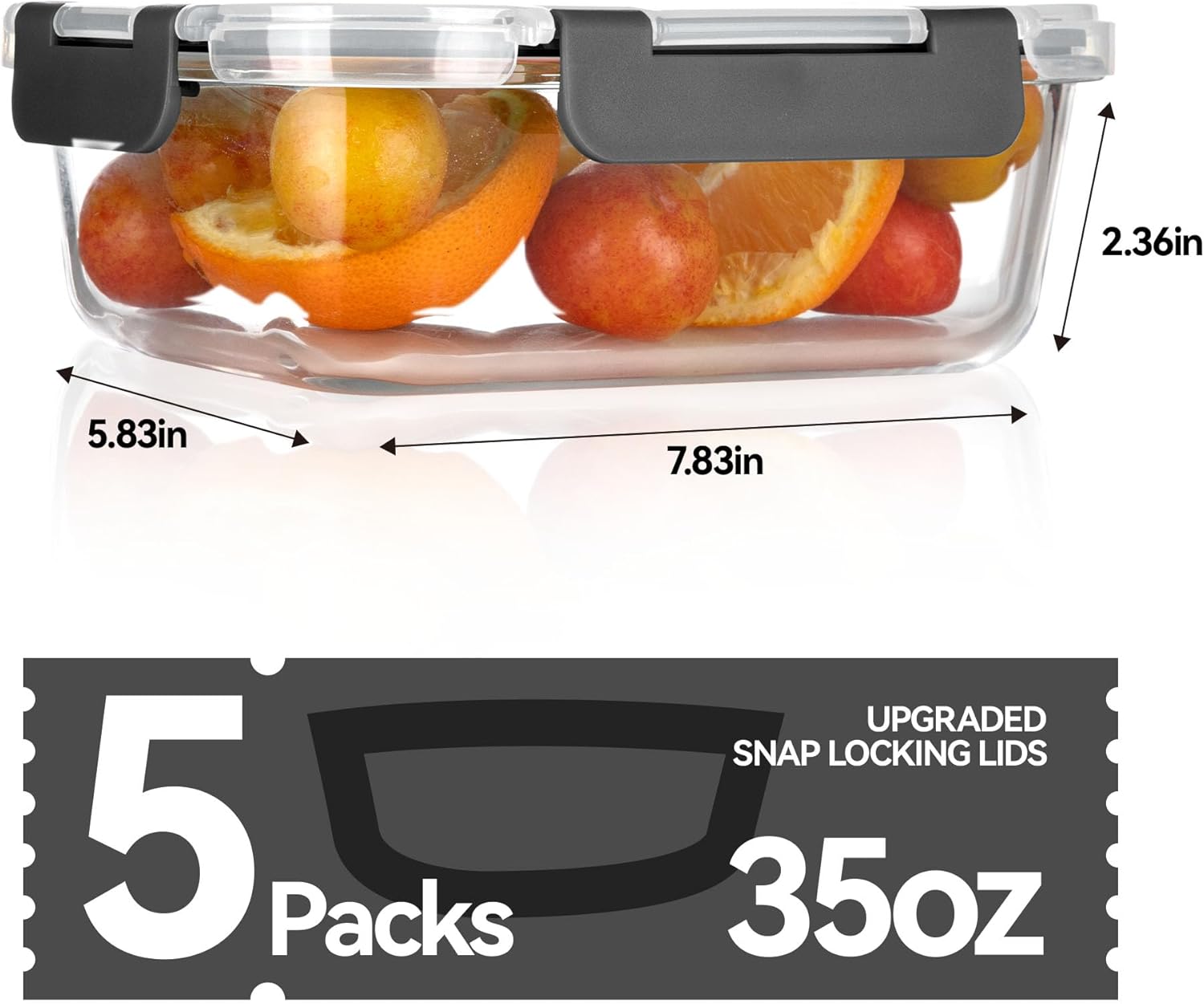 Glass Food Storage Containers, - огляд і ціна Food Storage With Glass Lids